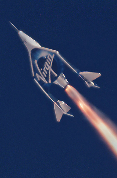 Image of a Virgin Galactic spacecraft